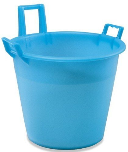 Plastime Vasca Mastello Lario con 3 Manici, 45 cm, 30 L, LLDPE, Bianco, Taglia Unica