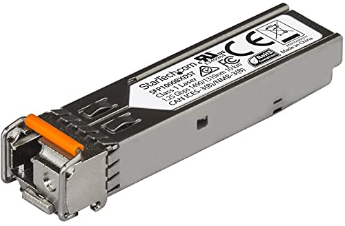 StarTech Unkodiertes SFP Modul 1000BASE-BX Single Mode LC 10km Downstream | MSA konform, Gigabit Glasfaser, 1490nmTX/1310nmRX, DDM, Single Strand, Für Rack und Switch
