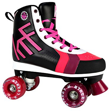 KRF Kinder Street Rollschuhe, Roller Figure Quad, Black, 35