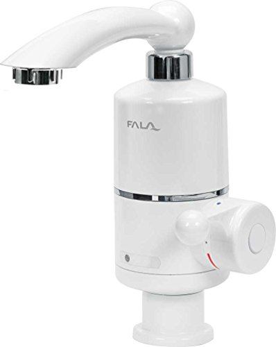 YATO FALA Wasserhahn mit Durchlauferhitzer 3 KW 220 Volt zur Waschtischmontage 360° drehbar elektrische Armatur für Badezimmer, Waschraum, Küche, Campingplatz
