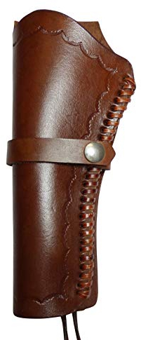 Holster Westernholster Rechts oder Links braun Handarbeit Rindsleder Peacemaker Colt (Linkshänder)