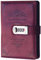 LHKJ Cuaderno Diario de Cuero PU Vintage con Cerradura de Combinación,Morado