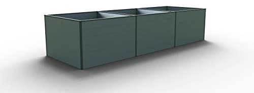 GFP Aluminium Hochbeet Kingsize Daniela - 351 x 119 x 77 cm - Anthrazit, Stecksystem, langlebig