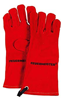 Unbekannt FEUERMEISTER Paar Grillhandschuhe Leder Gr.10 rot