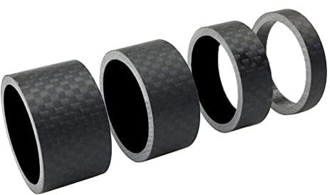 PLATT Bike Headset Spacer Full Carbon Fiber Bicycle Stem Headset Spacer Fit 1 1/8-Inch Compatible with MTB Bike Road Bikes (Matte 4Pcs)