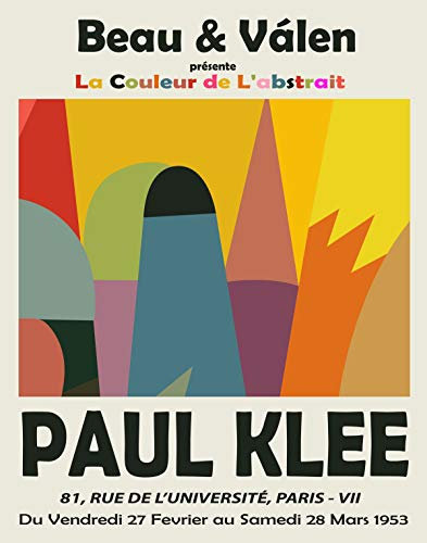 Paul Klee Poster Paul Klee Museum Exhibition Wall Art 1953 (21cm x 30cm)