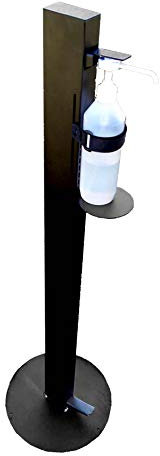 Distributeur DE Gel HYDROALCOOLIQUE ECO, sans Contact, à pédale, sur Colonne, sur Pied