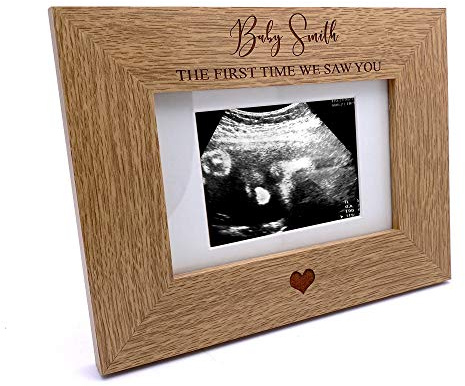 The first time we saw you personalised Baby Scan Photo Frame