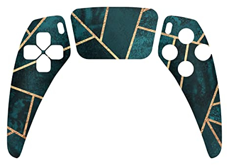 DeinDesign Skin kompatibel mit Sony Playstation 5 PS5 Controller Folie Sticker Stein Gold & Kupfer Elisabeth Fredriksson