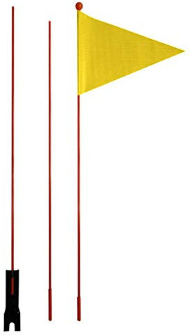 Fanion De Vélo Drapeau De Sécurité À Vélo Drapeau De VéloB Fanion Pour Vélo Tige En Fibre De Verre Avec Un Fanion Imperméable, Hauteur Réglable, Pour Vélo, Remorque, Camions,VTT, Scooter 60 Cm 3 Noeus