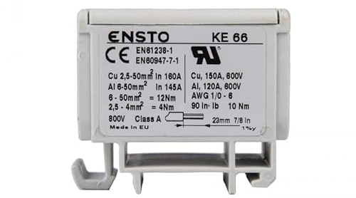 Schienenverbinder 1-polig 2-Draht 2,5-50mm2 grau KE66 ensto 6418677191947