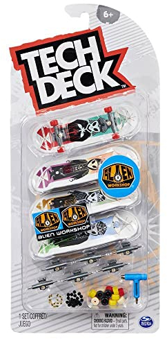 Tech Deck Alien Workshop - Juego de 4 tablas de dedos