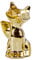 ABOOFAN Keramik Fuchs Figur Sitzende Fuchs Statue Ornament Poliert Gold Keramik Dekoration Tiere Handwerk für Home Office Tischdekorationstil A 7. 4X4. 3Cm