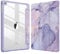 Fintie Funda para iPad 9.7 Pulgadas (6ª generación 2018/5ª generación 2017), iPad Air 2, con Portalápiz para Pencil - Carcasa Trasera Transparente a Prueba de Choques, Mármol Lila Dorado