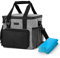 KEPLIN 16L Insulated Cooler Bag Waterproof & Leak Resistant with Shoulder Strap, Side & Front Pockets Portable Lunch Box for Picnic, Camping, Beach, Travel, BBQ & Work Large Capacity & Durable (Grey)