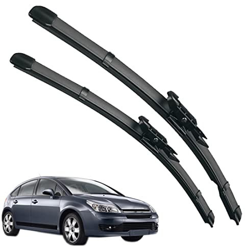 Scheibenwischer Für Auto Scheiben Wiper Blades Für C4 2004-2008 Wischerblatt Vorne Wischblätter Gummi Windshield Wipers 600mm+700mm fit Pinch-Tab Arme,Front Window Wiper 2pcs