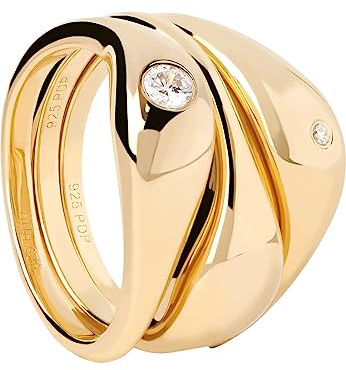 P D PAOLA Damen-Ringset Sugar Silber vergoldet AN01-994-16 Ringgröße 56/17,8