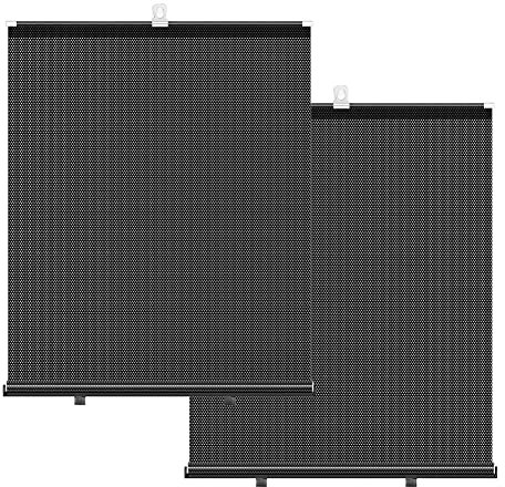 Parasoles para Ventana Lateral, 2Pcs Parasol Retráctil para Ventana Lateral de Coche, Cubierta Protectora para Cortina Enrollable 40 x 60 cm/15,74 x 23,62 inches