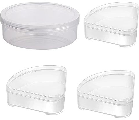 Kechmnew 4 Pcs Makeup Sponge Holder Case, Beauty Blender Holder Cosmetic Egg Makeup Sponge Powder Puff Protective Container Storage Box for Travel (Transparent)