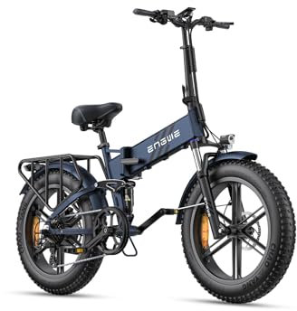 ENGWE ENGINE PRO 2.0 Electric Bicycle for Adults, 52V 16Ah Removable Battery, 20 x 4.0 Inch Fat Tyres (Blue)