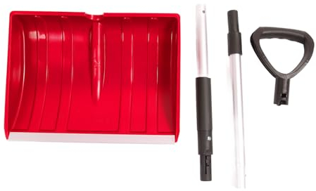 Lawinenschaufel, Schneeschaufel Kunststoff Schneeschieber Schaufel Kit Klappschaufel Ausziehbar Kleine Auto Spaten Schneeschippe Schneeräumgeräte Schnee Schaufel Schneeschaufeln (Red)