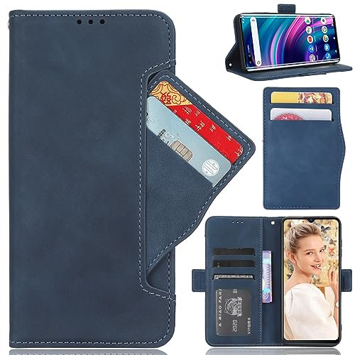BAILI Lederhülle für vivo iQOO Z9s 5G Hülle, Tasche Cover Etui Handyhülle für vivo iQOO Z9s 5G, Blau