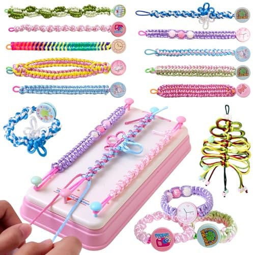 Fodoss Freundschaftsarmbänder Bastelset für Mädchen 6-12 Jahre, DIY Geschenk Kinder Spielzeug, Selber Machen Set mit Bausatz