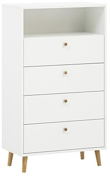 Schildmeyer Bjarne Highboard 158676, weiß matt, 60,2 x 33 x 104,4 cm