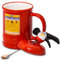 ZONSUSE Taza Extintor Cerámica,Tazas de Cafe Personalizada,Tazas Desayuno con Tapa Cuchara,Taza de Té Creativa,Regalo Original para Hombres Mujeres Padre Marido Amigos Niños Bomberos 480ml (B-Rojo)