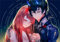 TMXON Diamant-Malsets, Bohrer, 5D-Diamant-Malset für Erwachsene und Kinder, FranXX HIRO Zero Two Ichigo Goro, Raumdekoration, Home-Office, Geschenk für ihn, 30 x 40 cm