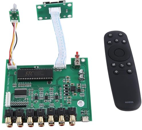 Muuoeou DLHiFi F11 M62446 Vorverstärker 5.1, 6 Kanäle, Vollständig Unabhängige Fernbedienung, OLED-Display für HiFi-Verstärker, Einfache Installation, Einfache Bedienung