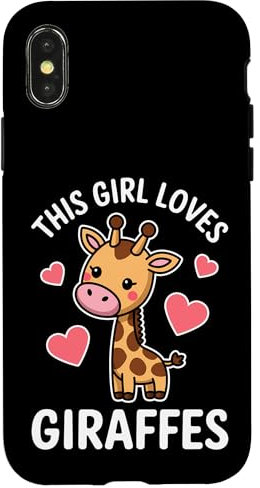 This Girl Loves Giraffes Case for iPhone X/XS