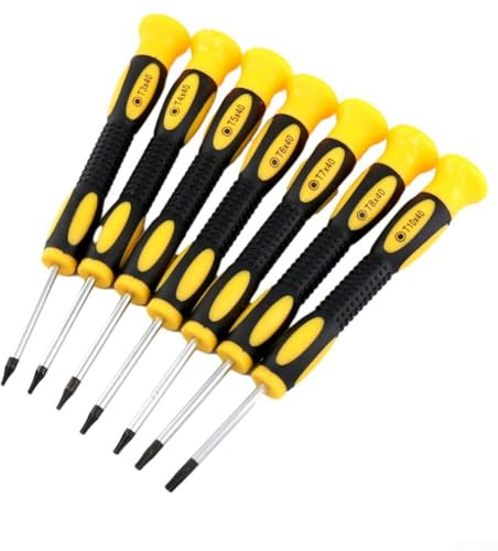 7-teiliges T3- für Torx-Schraubendreher-Set mit Hohlspitzen für Xbox 360 für PS4-Reparatur, Sechskant-Magnetwerkzeug-Set für Elektronik, Handy