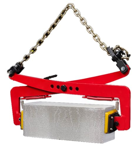 36in Lifting Clamps with Locking Hoist Hook - Heavy-Duty Vertical Steel Plate & Glass Slab Clamp, Ideal for Metal Sheets, Granite Islands & Roadside Stone Curb