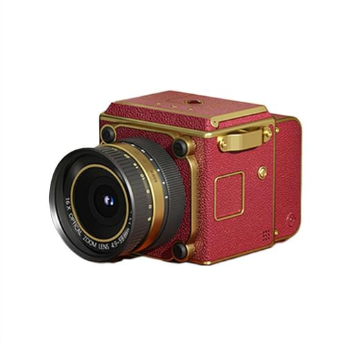 4K Dual-Lens Retro Digital Camera - Portable Mini Vlogging Camera, CCD Cameras with 16X Digital Zoom, Video Recording, OTG Share, LCD Display, Perfect for Beginners (Red)