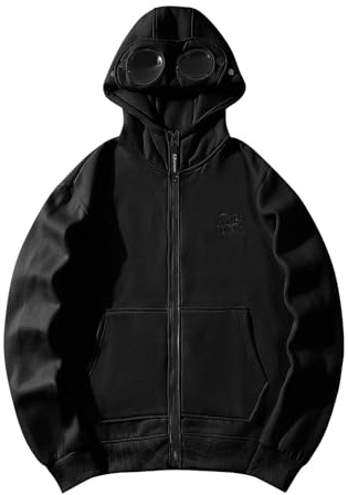 Kapuzenpullover mit integrierter Augenmaske Unisex Bequemer, Reise-Kapuzenpullover Hoodie Herren Damen Oversize Pullover für Erwachsene Männer Frauen Mit Reißverschluss und ohne Reißverschluss