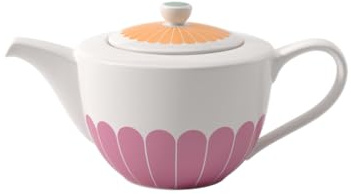 Villeroy & Boch – Fleur Teekanne, Maße: ca. 27,5 × 15,5 × 14 cm, Multicolour, spülmaschinenfest & mikrowellensicher, florales Dekor, Kanne für Tee aus Premium Porzellan