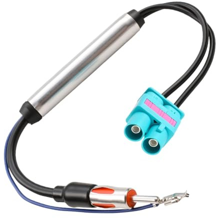 Adaptateur D'antenne De Voiture Dual Fakra | Adaptateur Double Fakra vers Prise DIN (Motorola Type) Connecteur pour Volkswagen VW Golf Polo Audi BMW Récepteur Unité de Tête Stéréo