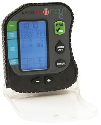 PRIMFORT Rain Amico PRO2 Programador a Pilas de 2 Zonas, IP68 Sumergible, Pantalla LCD 3