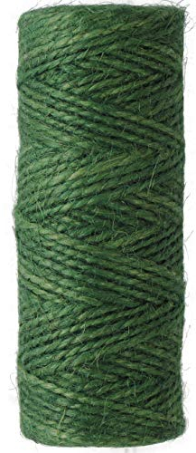 UOOOM Natürliche Hanfschnur, 2 mm, dicke Jute-Schnur für Heimwerker, Handwerk, Dekoration, Bündelung, Gartenarbeit (grün)