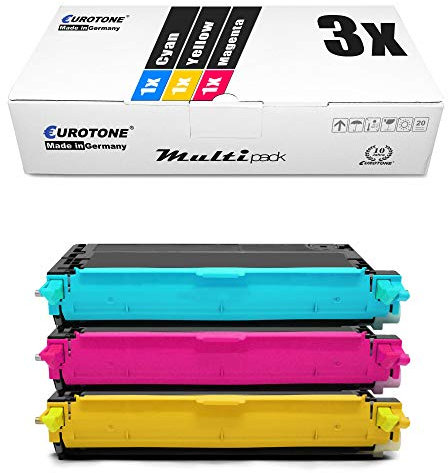3X Eurotone Toner für Epson Aculaser C 2800 wie C13S051158 - C13S051160 Color