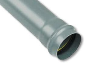 FloPlast Soil Pipe 110mm x 3M Single Socket Grey (Pack of 2)