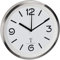 TFA 60.3535 Analoge Funk-Wanduhr mit Nachtbeleuchtung (Silber mit Batterien)