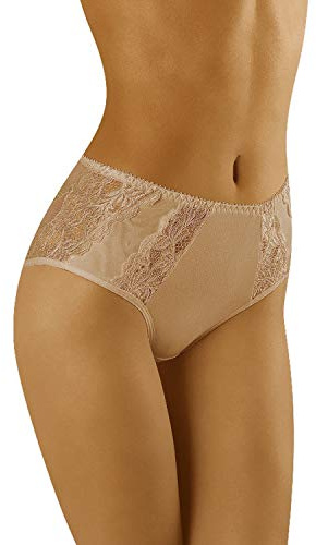 Wolbar Damen Slip Unterhose Voller Schnitt EU WB424, Beige,M