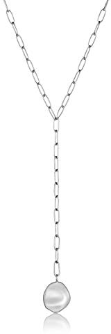 ANIA HAIE Damen-Kette Crush Disc Y Nacklace 925er Silber One Size, Silber 32014153