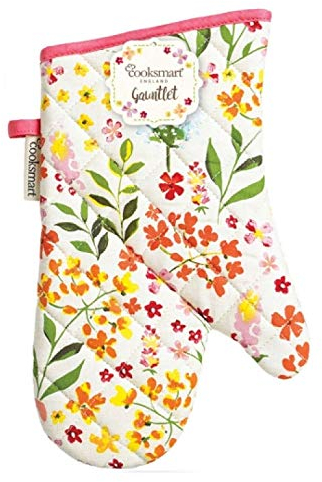 Fully Insulated Single Oven Gloves/Gauntlet by Cooksmart (Bee Happy)