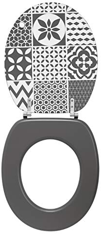 Wirquin 20723911 Abattant WC Woody Carreaux ciment mat