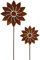 Rostikal | Metall Deko Blume Gartenstecker | Edelrost Blumenstecker Gartendeko | (Ø 13 cm, Höhe: 50 cm)
