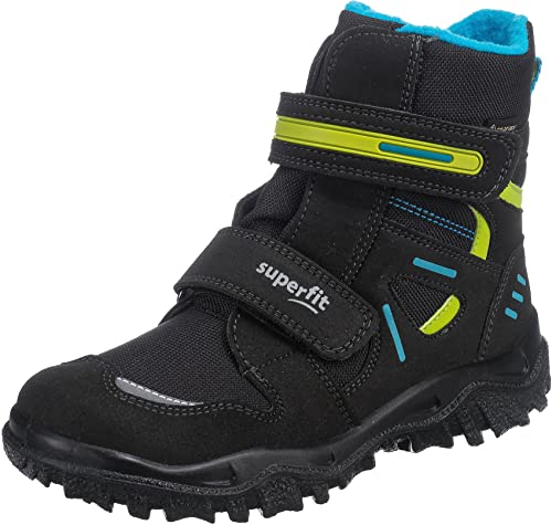 Superfit Jungen Husky warm gefütterte Gore-Tex Schneestiefel, SCHWARZ/BLAU 0200, 27