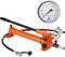 Bonvoisin CP-700 Manuelle Hydraulikpumpe mit Manometer Handpumpen-Schlauchkupplung für Hydraulikwerkzeuge
